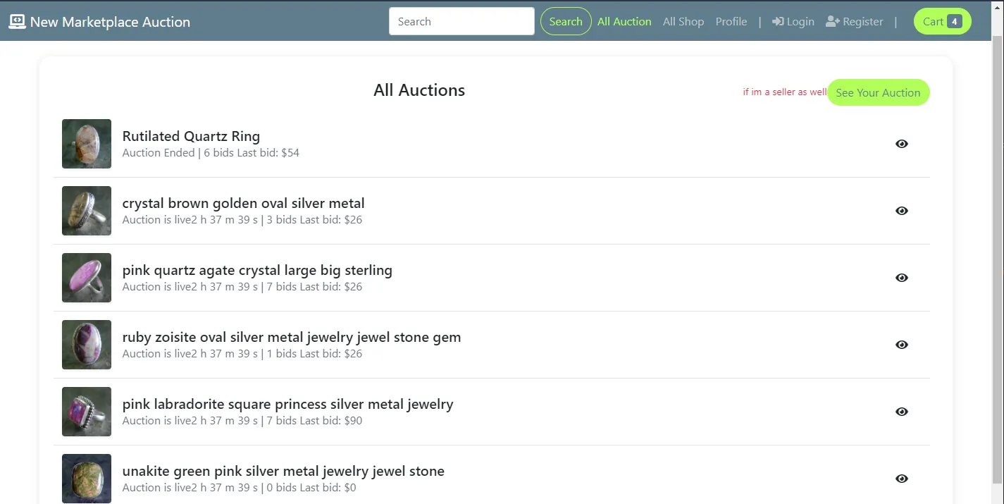 Auction MERN Marketplace